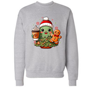 Cutesy Christmas Tree and Gingerbread Man